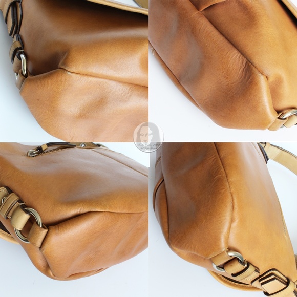 Coach Shoulder Bag Legacy Leather Flap Style F15170 Tan Convertible Cross Body - Picture 11 of 14